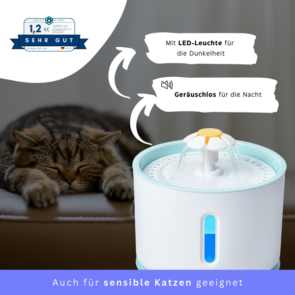 Automatischer Trinkwasserbrunnen für Katzen - Blubberbrunnen® von KleineKatze™