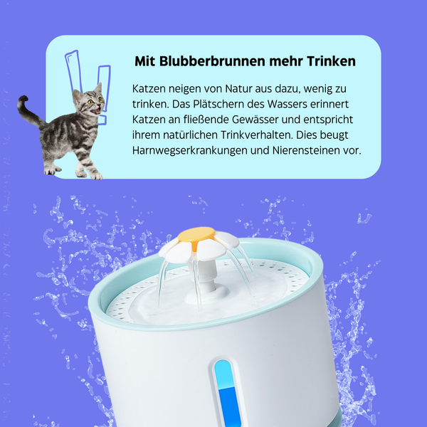 Automatischer Trinkwasserbrunnen für Katzen - Blubberbrunnen® von KleineKatze™