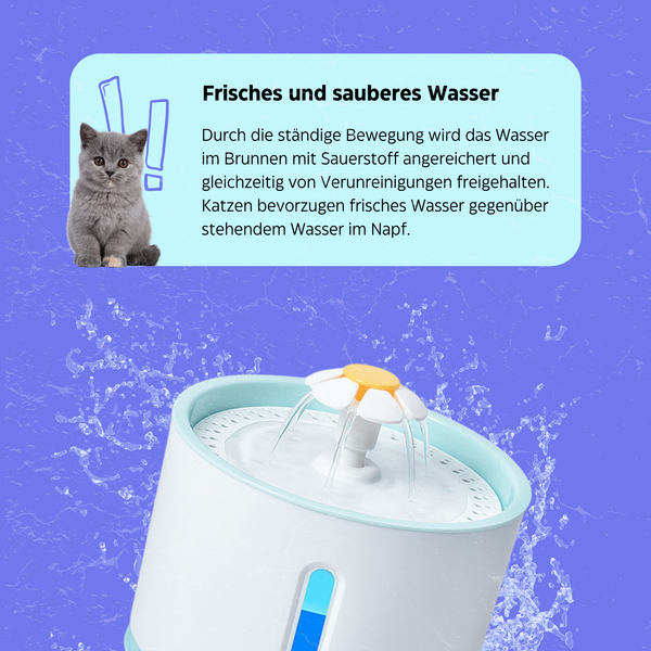 Automatischer Trinkwasserbrunnen für Katzen - Blubberbrunnen® von KleineKatze™