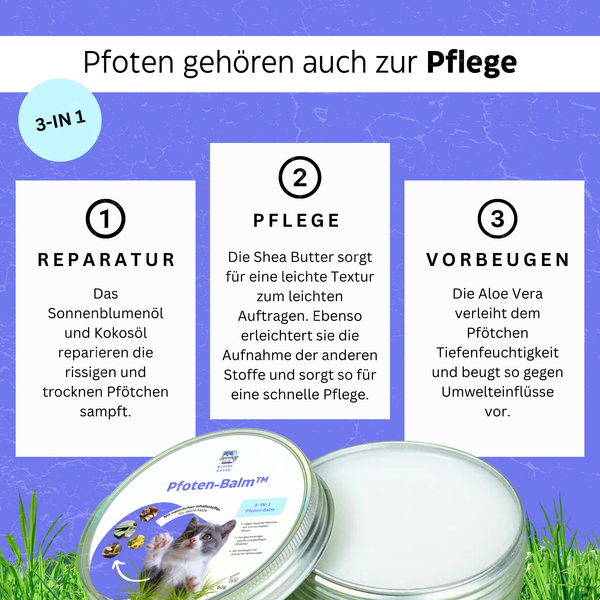 SALE | Pfotenbalsam für Katzen - pflegt die Pfötchen deiner Fellnase - Pfotenbalm von KleineKatze™