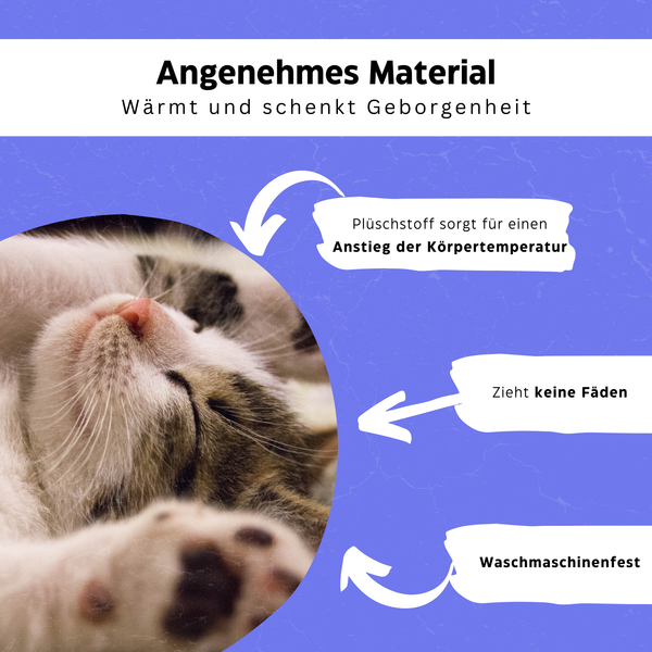 Flauschiges Katzenbett - Schnurrkissen® von KleineKatze™